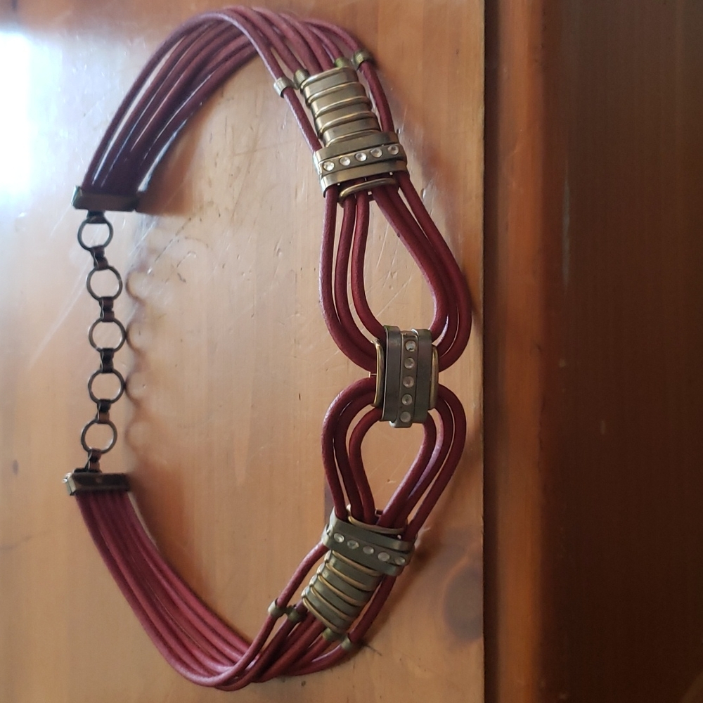 Retro Leather/metal belt
